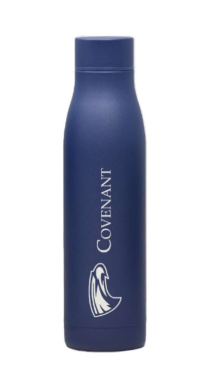 Stainless Steel Water Bottle Matte Blue with Screw top