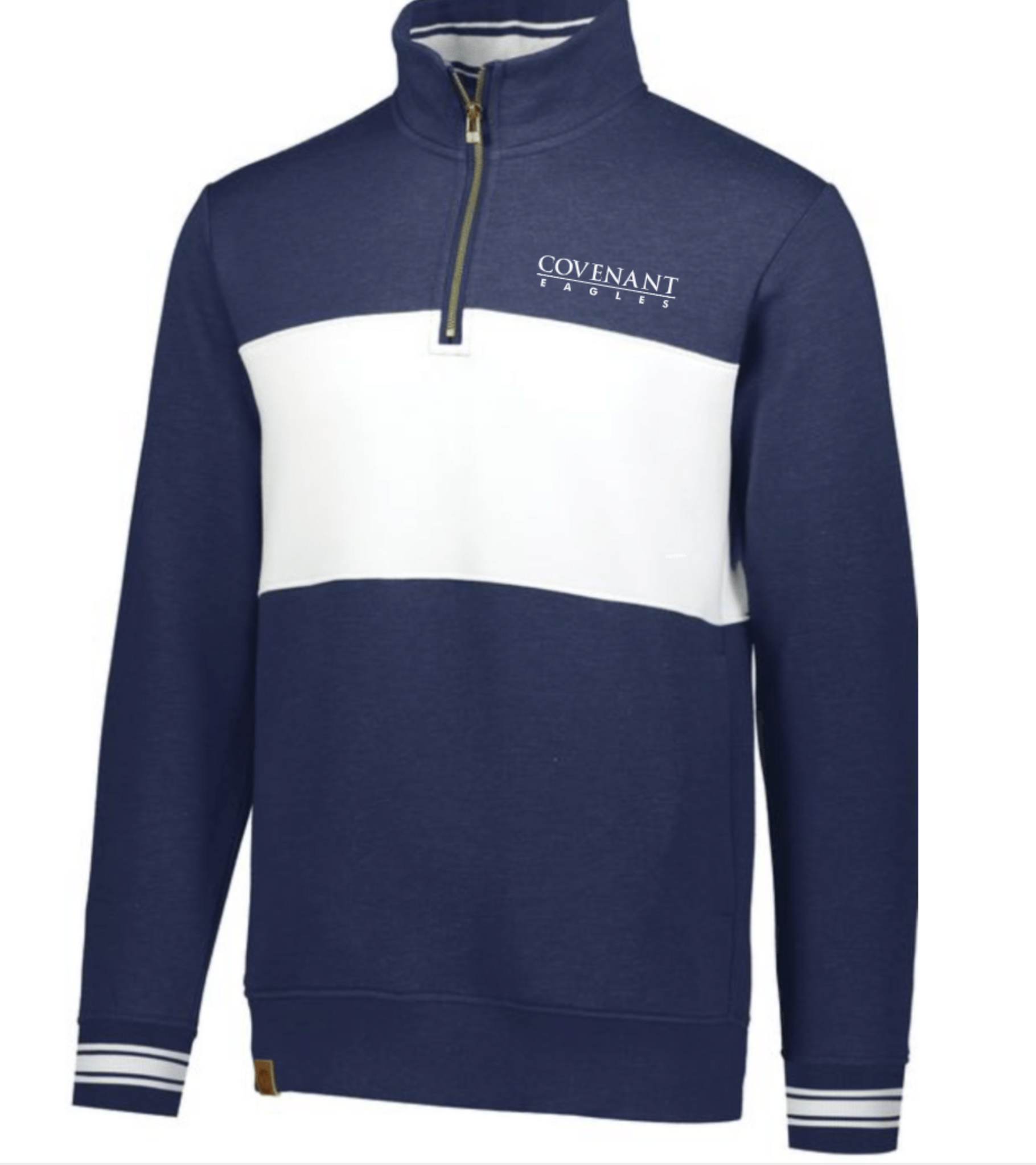 1/4 Zip Sweatshirt - Navy or Grey - white stripe