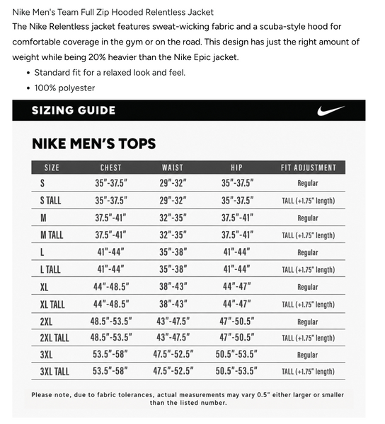 Covenant Coaches - Nike Full Zip Jacket