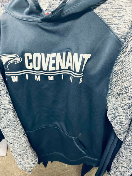 Covenant Swim Team - Fleece Hoodie - Dark Grey or Navy