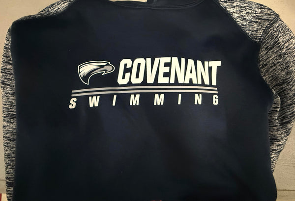 Covenant Swim Team - Fleece Hoodie - Navy