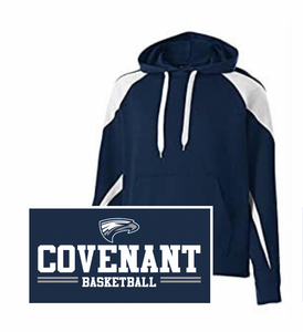 Covenant Basketball-  Fleece Hoodie -Navy/White (past season)